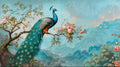 Peacock Blossom Branch Diamond Painting Kit – Celadon Vale | 90x50cm (36x20 inches)  Full Drill, Round Drill