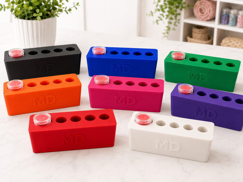 Mindful Diamonds Drill Pen Station — 4 Resin-Pen Sockets + Wax Well