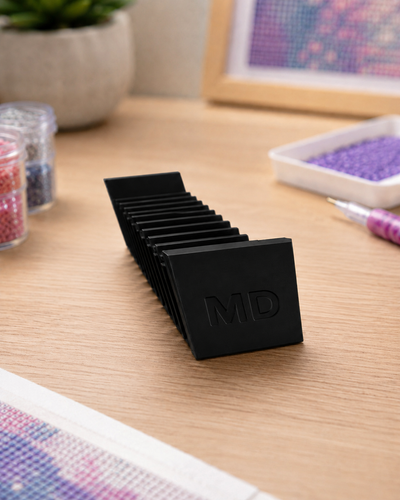 Diamond Art Drill Packet Tray — 12-Slot Tilted Organizer, 3D Printed In-Studio | Single Tray