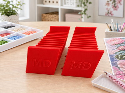 Diamond Art Drill Packet Tray — 12-Slot Tilted Organizer, 3D Printed In-Studio | 2 Trays