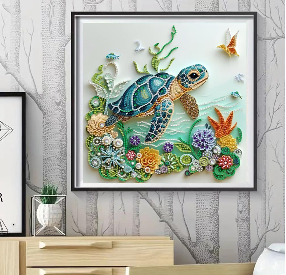 Sea Turtle Animal Diamond Painting Kits for Adults Beginner 13.8 X 13.8Inch