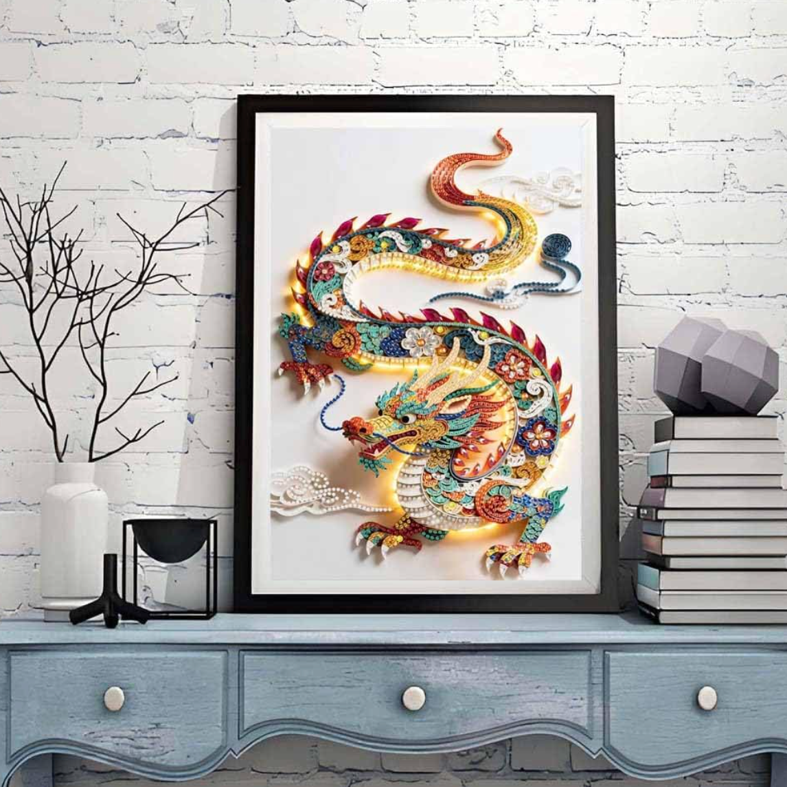 Dragon Special Shape Diamond Art Kits For Adults Beginners 12 X 16inch
