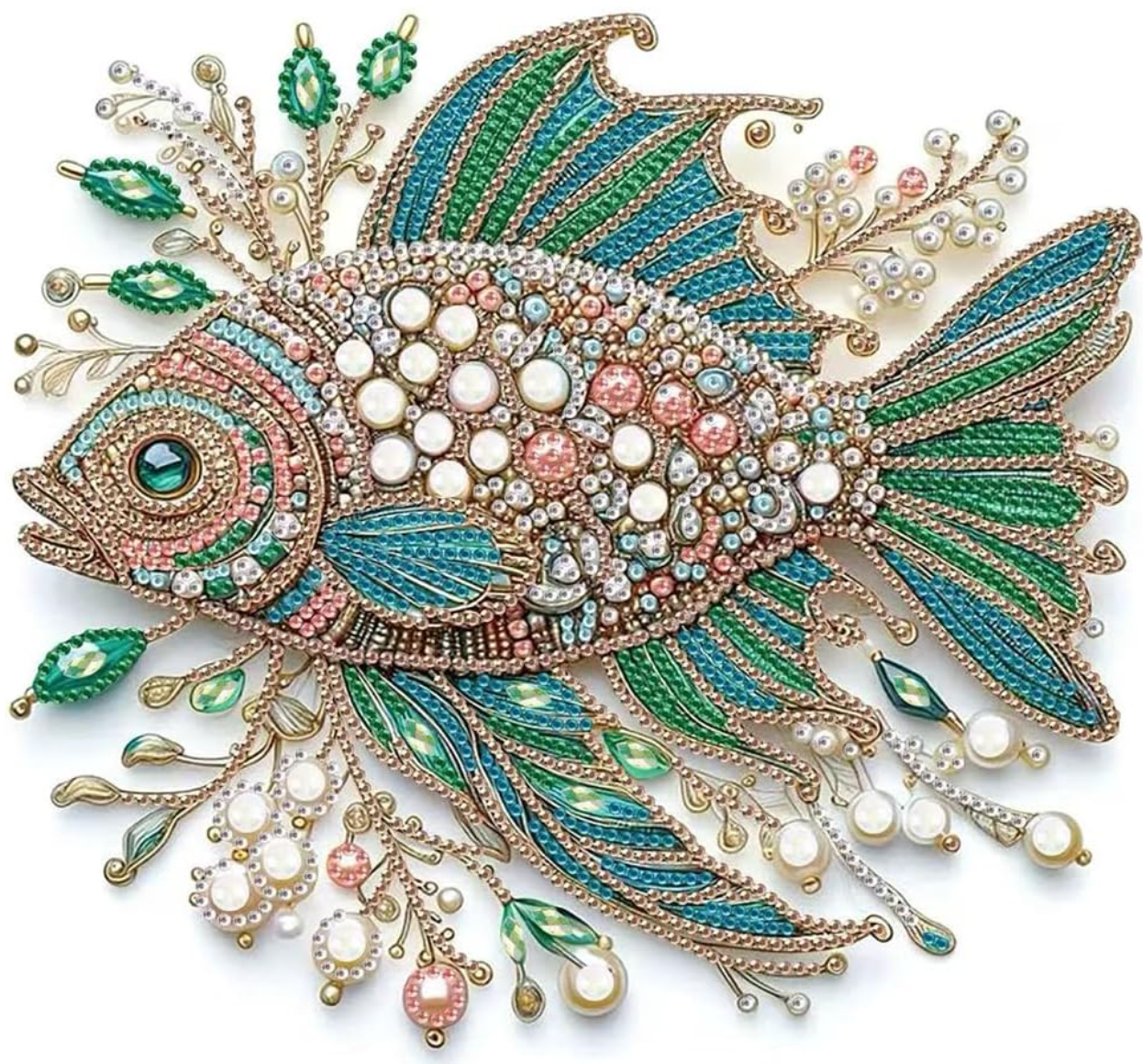Fish Animal Special Shape Diamond Art Kits for Adults,5D Diamond Painting Kit 11.8 X 11.8inch
