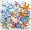 Shell Starfish Diamond Art Kits for Adults,DIY Specail Shape Diamond Painting Kit 12x12 Inch