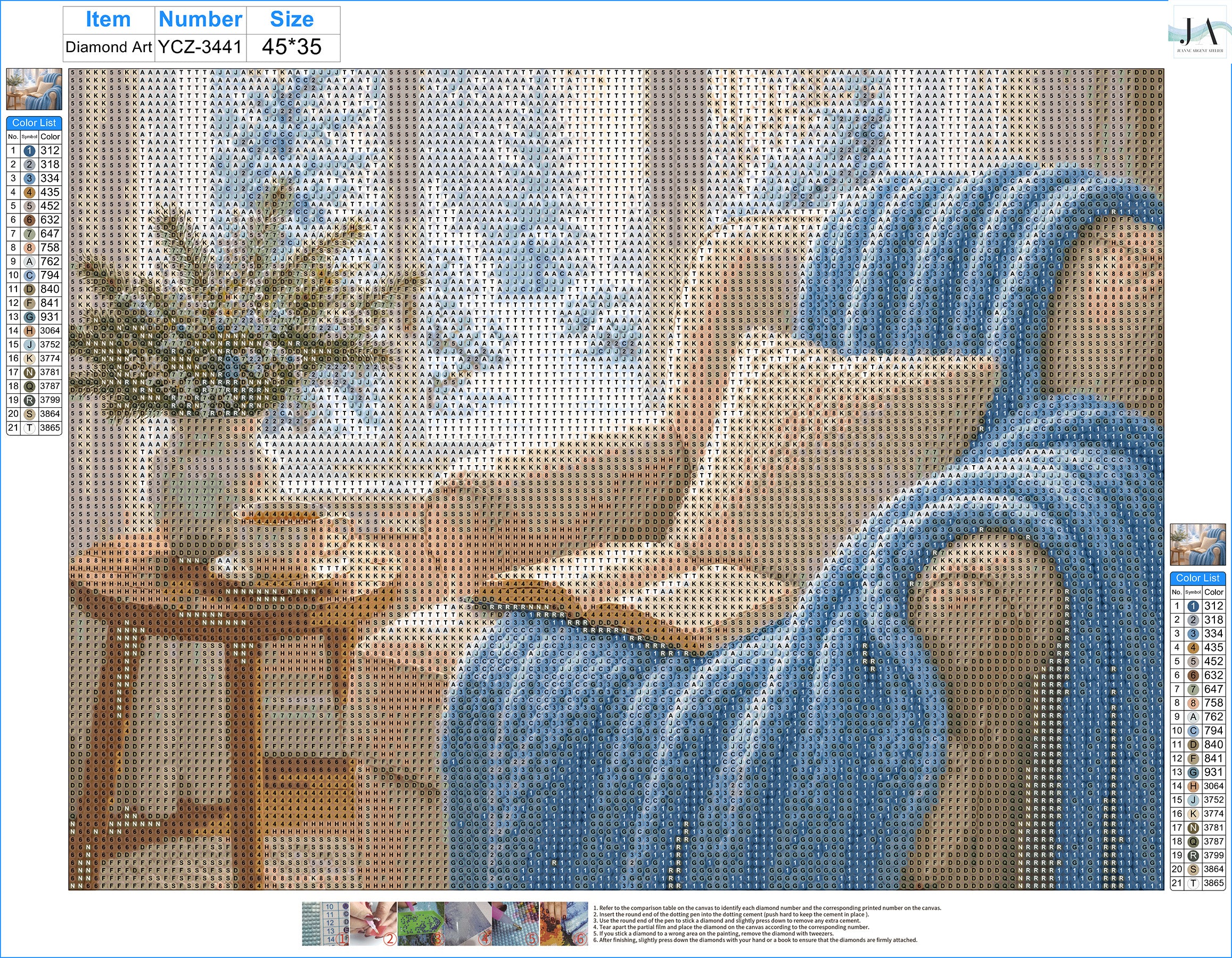 PREORDER — Winter Reading Nook Diamond Painting Kit – Quiet Hours | 40x30cm (16x12in) Full Drill, Round Drill