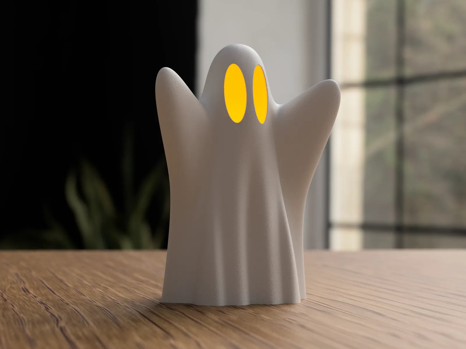 Ghost Votive Holder — 3D Printed Halloween Candle Holder, LED Candle & Batteries Included