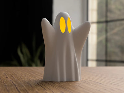 Ghost Votive Holder — 3D Printed Halloween Candle Holder, LED Candle & Batteries Included