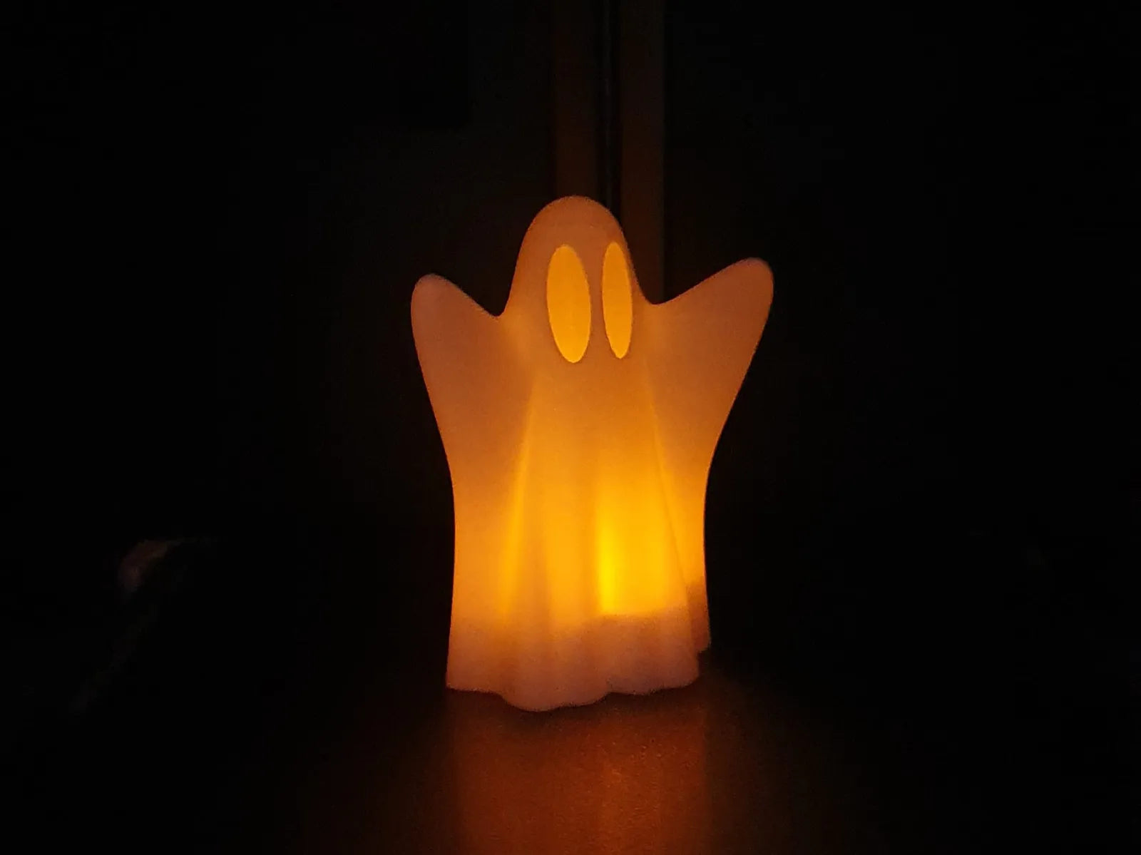 Ghost Votive Holder — 3D Printed Halloween Candle Holder, LED Candle & Batteries Included