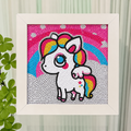 PREORDER — Unicorn Diamond Painting Kit for Kids | Framed 5D Gem Art Craft Kit